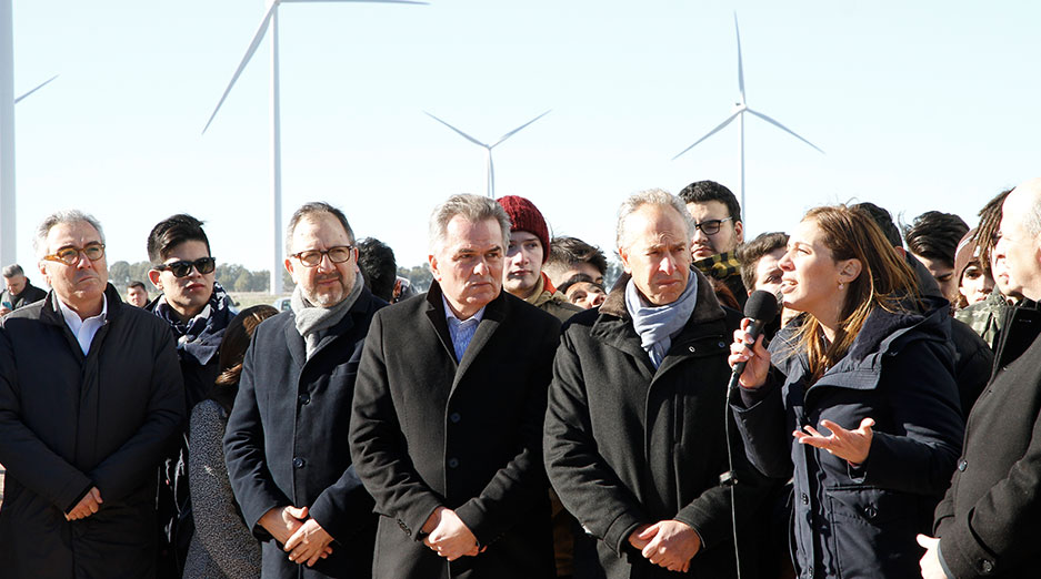 Mindlin y Vidal en el parque eólico bahia blanca